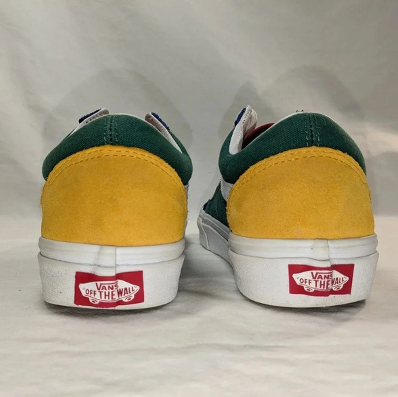 Vans Old Skool Yacht Club Suede Sneakers Blue/Green/Yellow, size M6.5/W8 - Picture 3 of 7